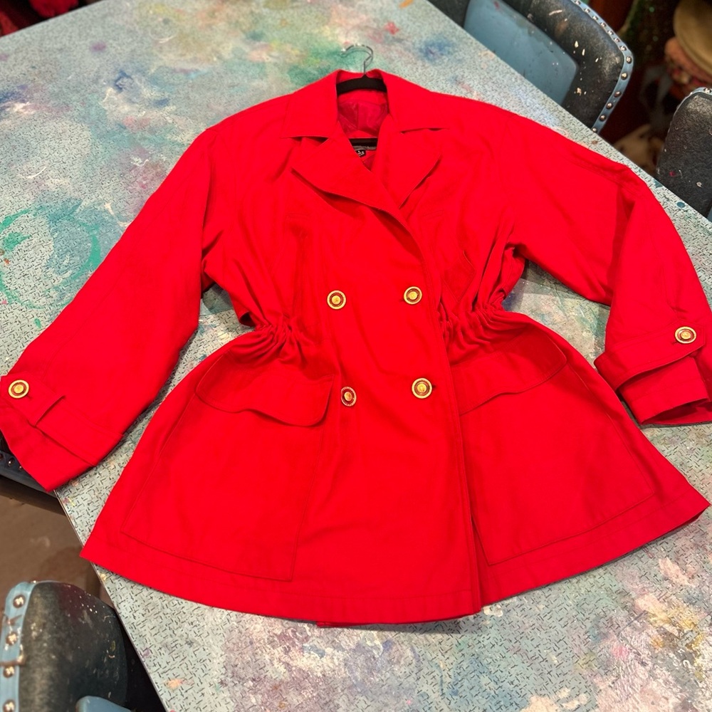 90s Cherry Red Jacket - Picture 4 of 16